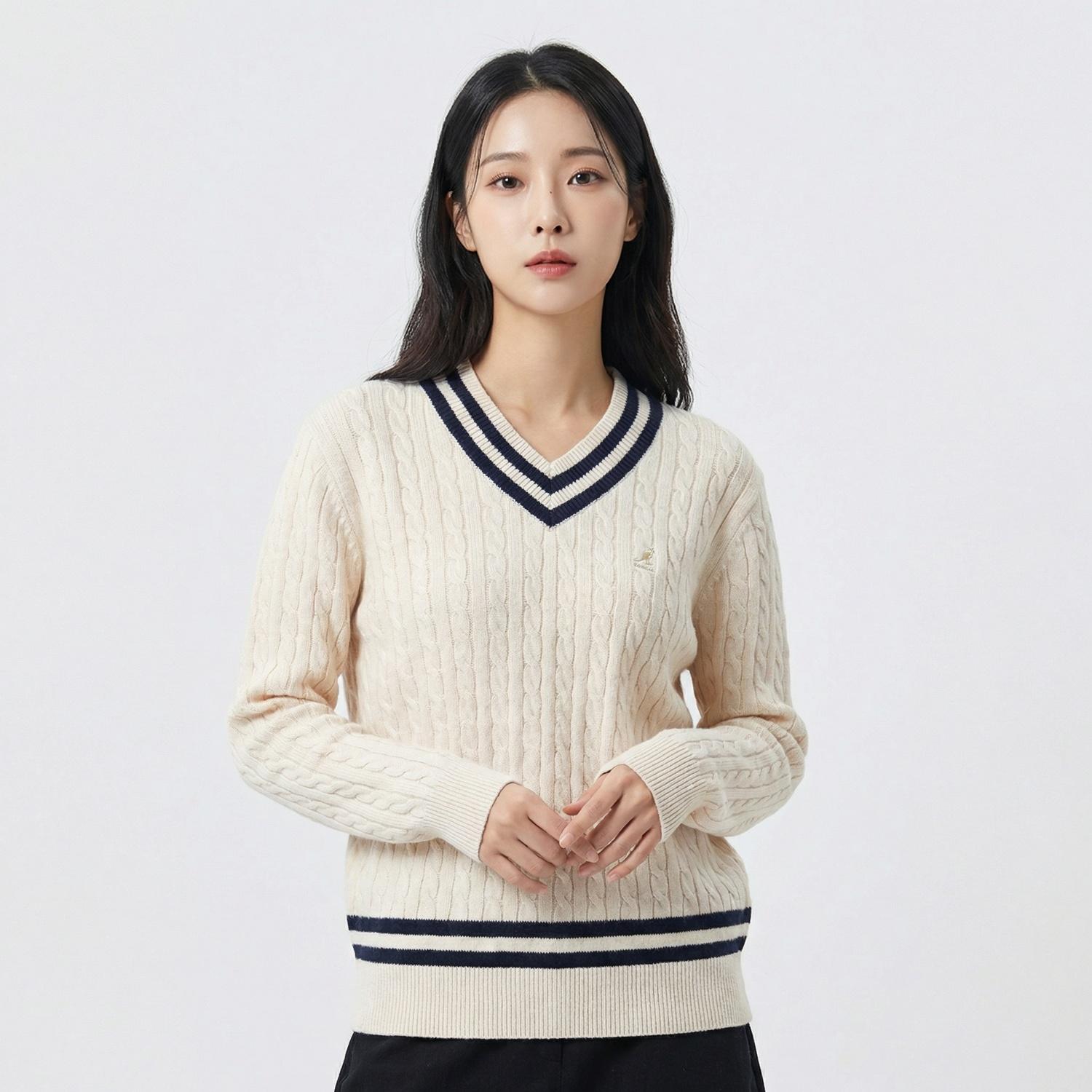 캉골 브이넥니트 1