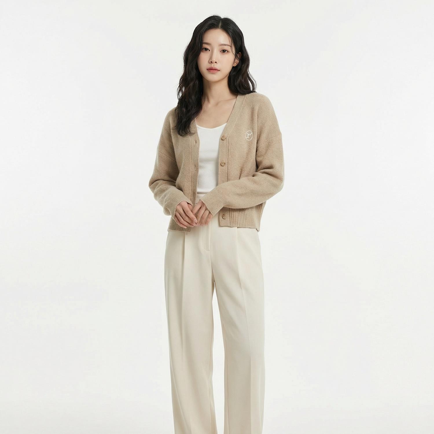 로라로라 브이넥카디건 1
