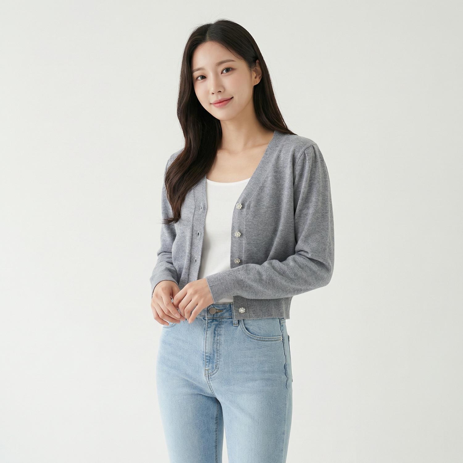 로트르드민 브이넥카디건 1