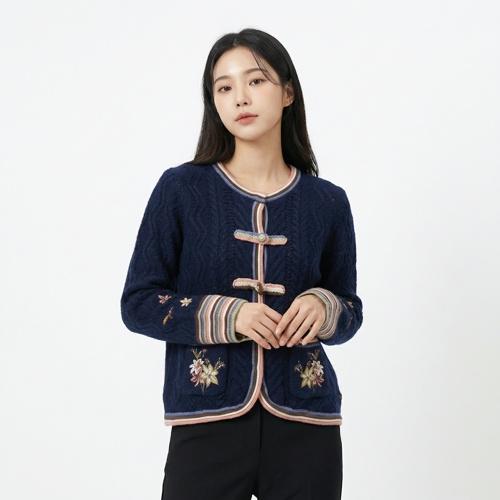 써스데이아일랜드 라운드카디건