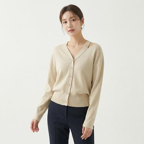 룩캐스트 브이넥카디건