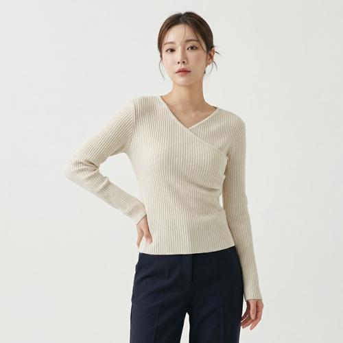 아워코모스 브이넥니트