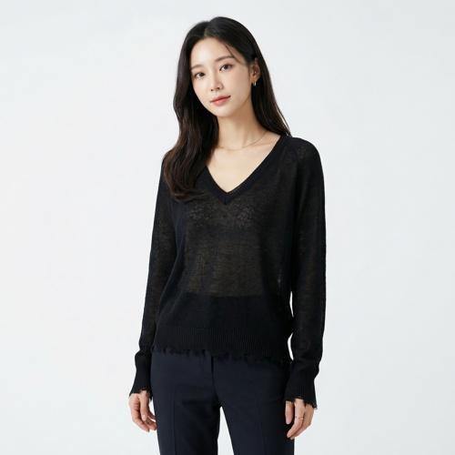 자라 니트 브이넥니트