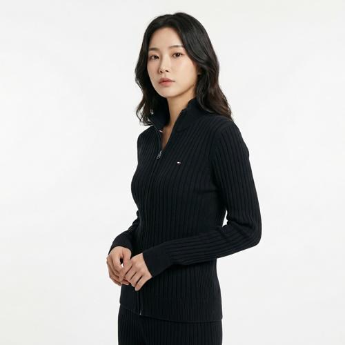 힐피거 데님 니트집업