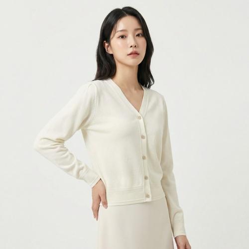 지컷 브이넥카디건