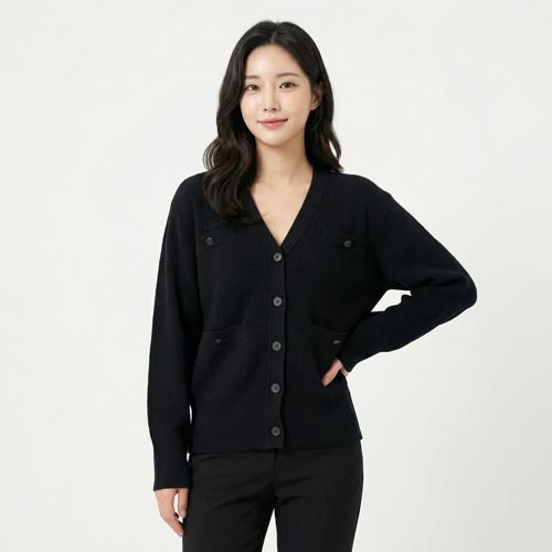 시스템 브이넥카디건