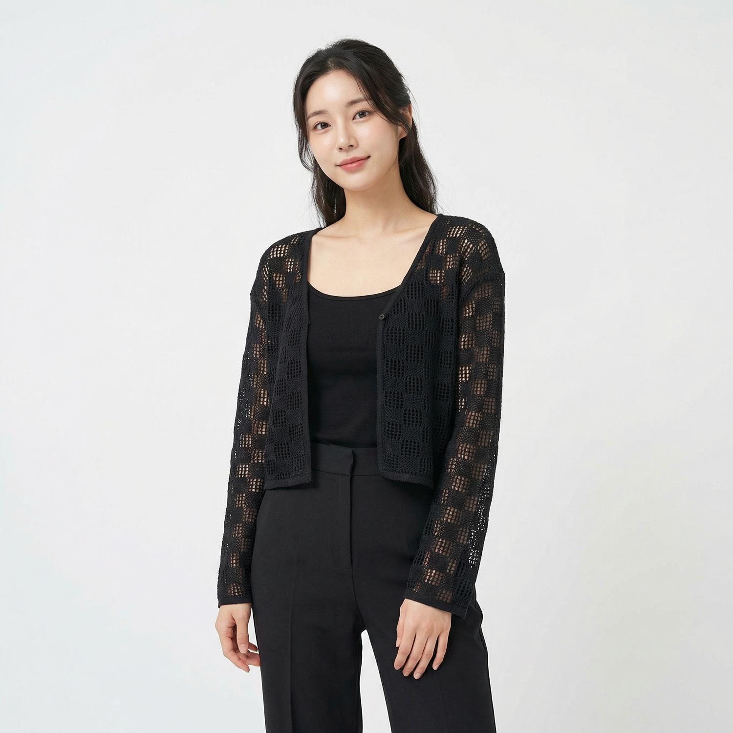 소프트백 브이넥카디건 1