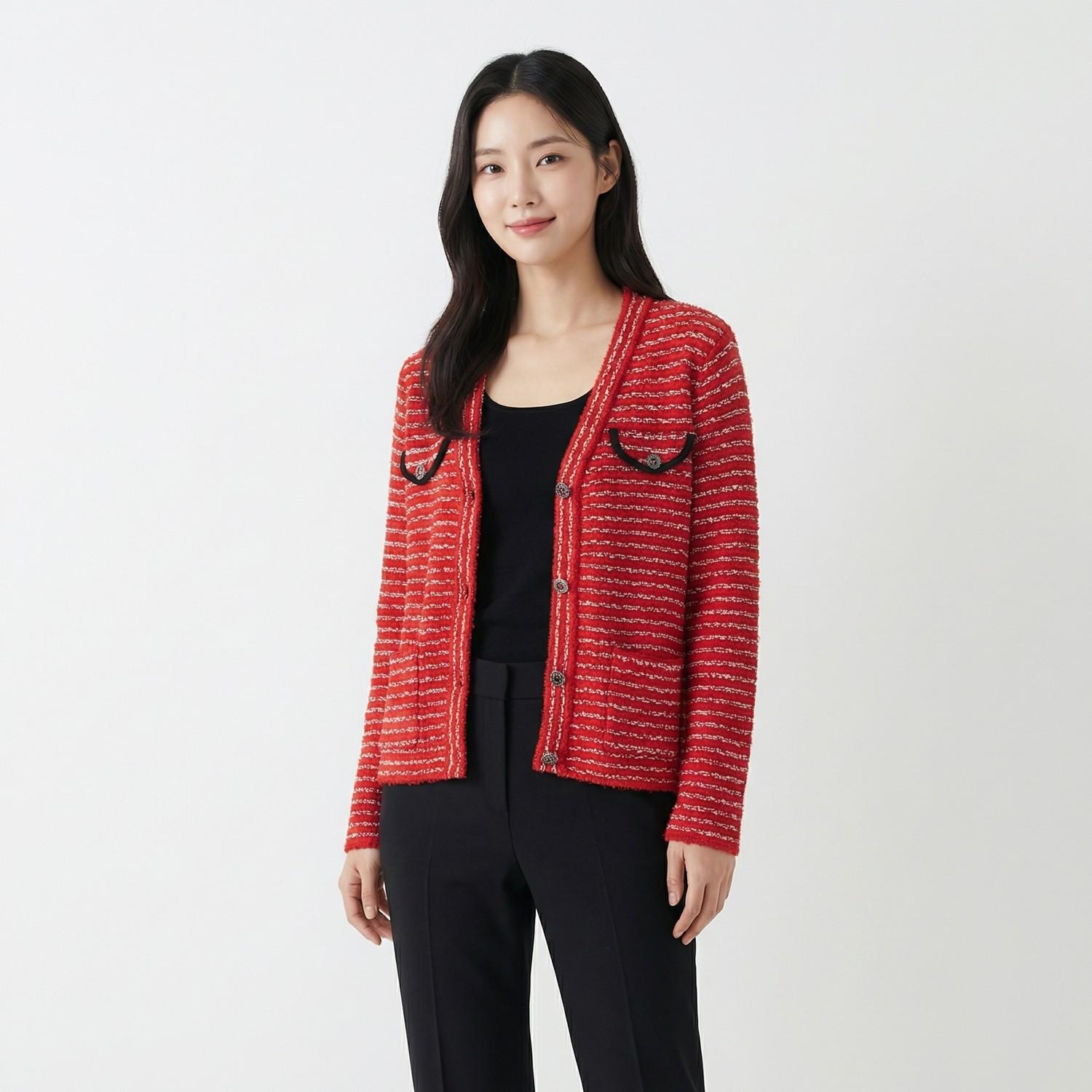 센존 브이넥카디건 1