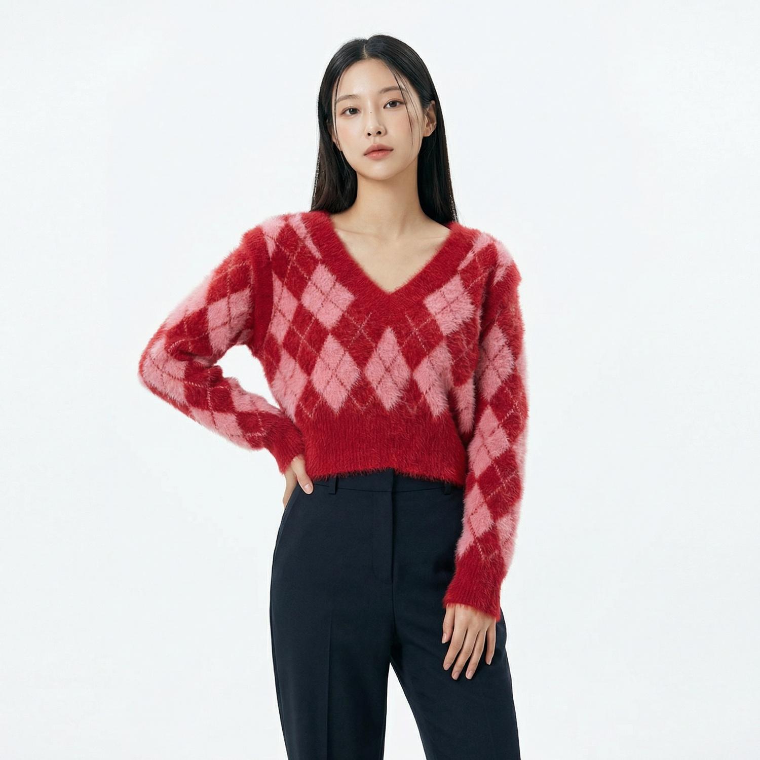 보카바카 브이넥니트 1