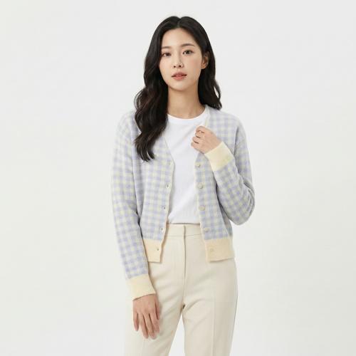 유라고 브이넥카디건