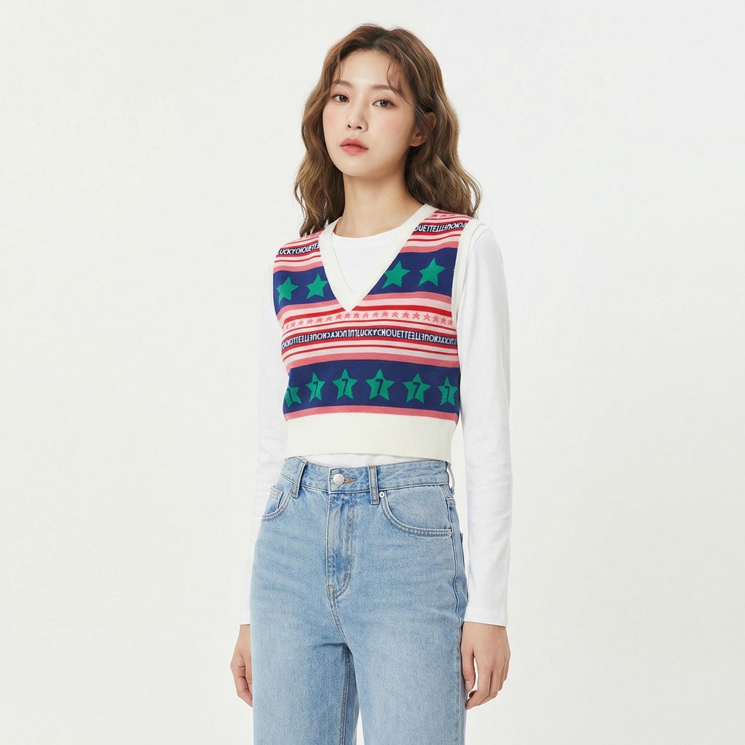 럭키슈에뜨 니트조끼 1