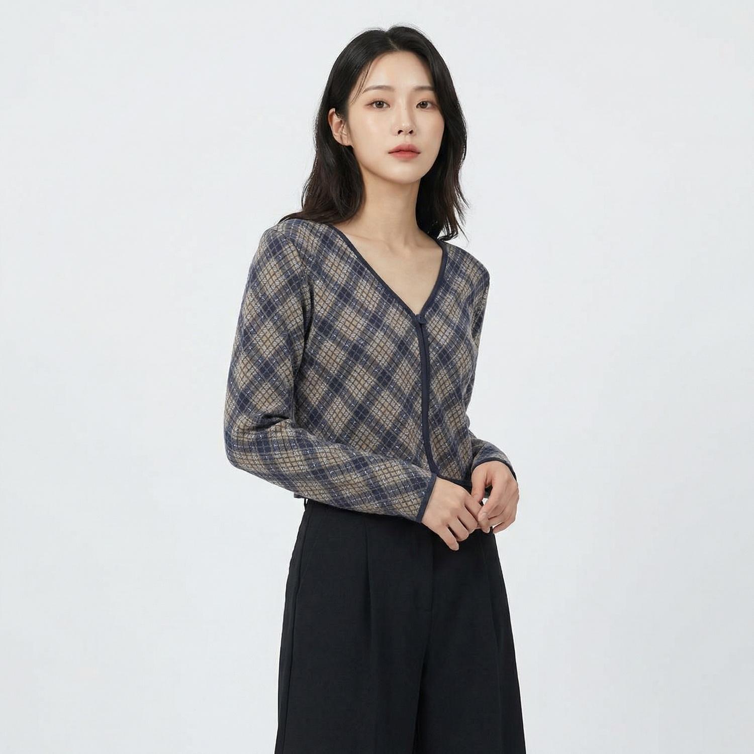 델리센트 브이넥카디건 1