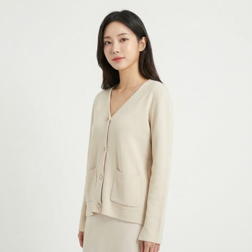 유메르 브이넥카디건