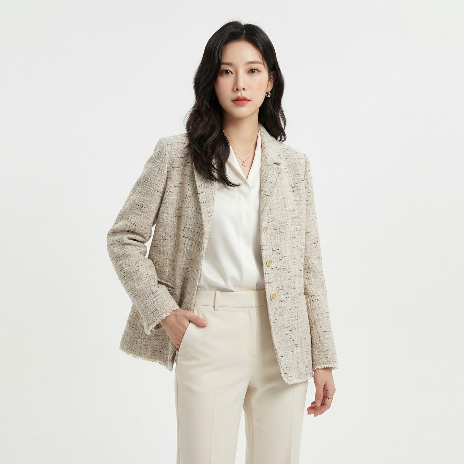 닉앤니콜 트위드재킷 1