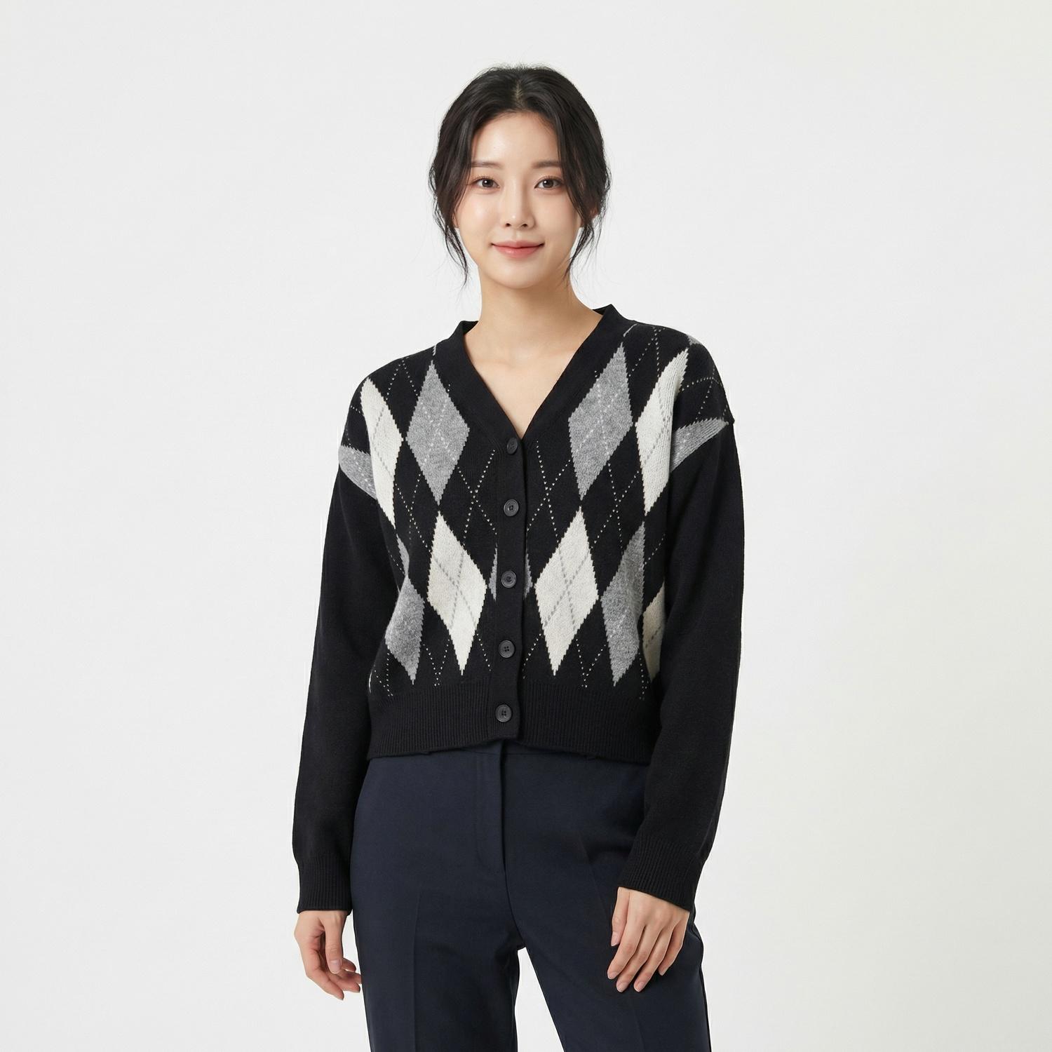 스파오 브이넥카디건 1