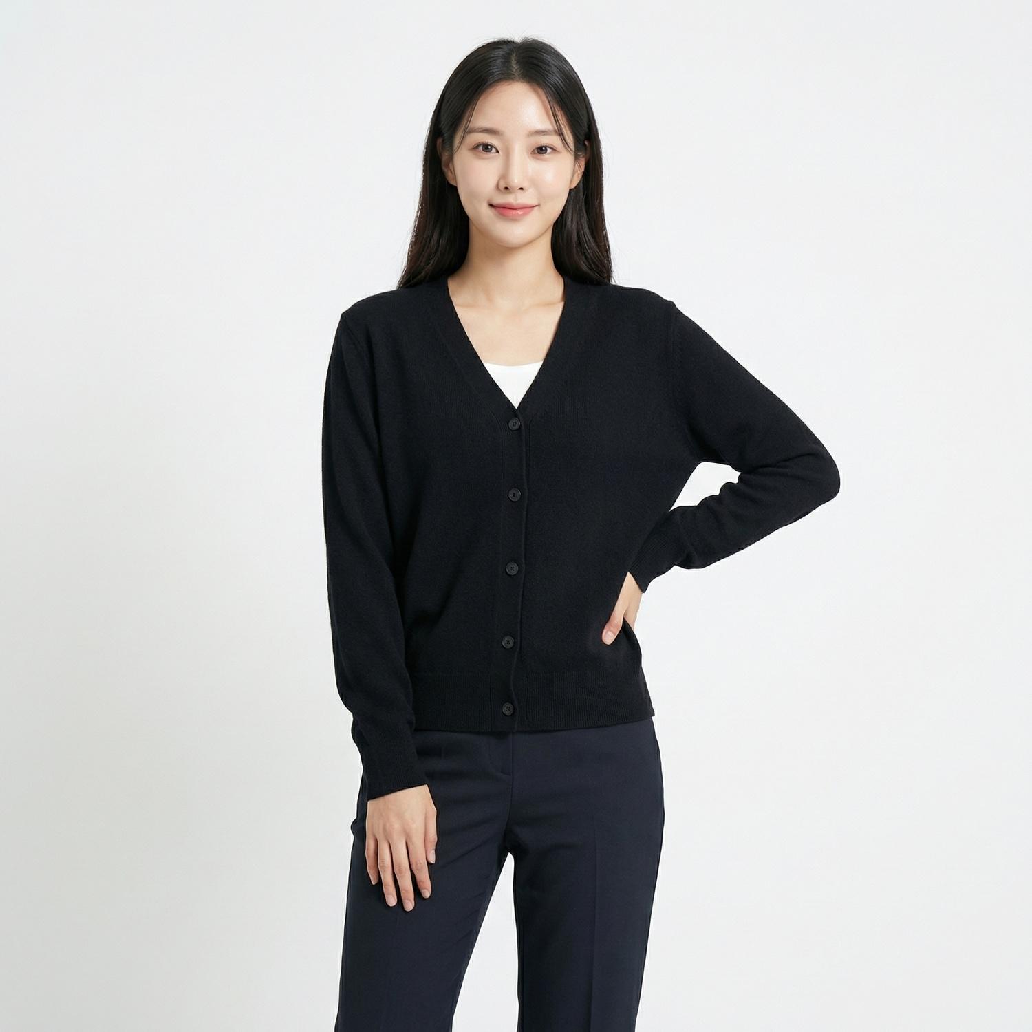 코어 브이넥카디건 1
