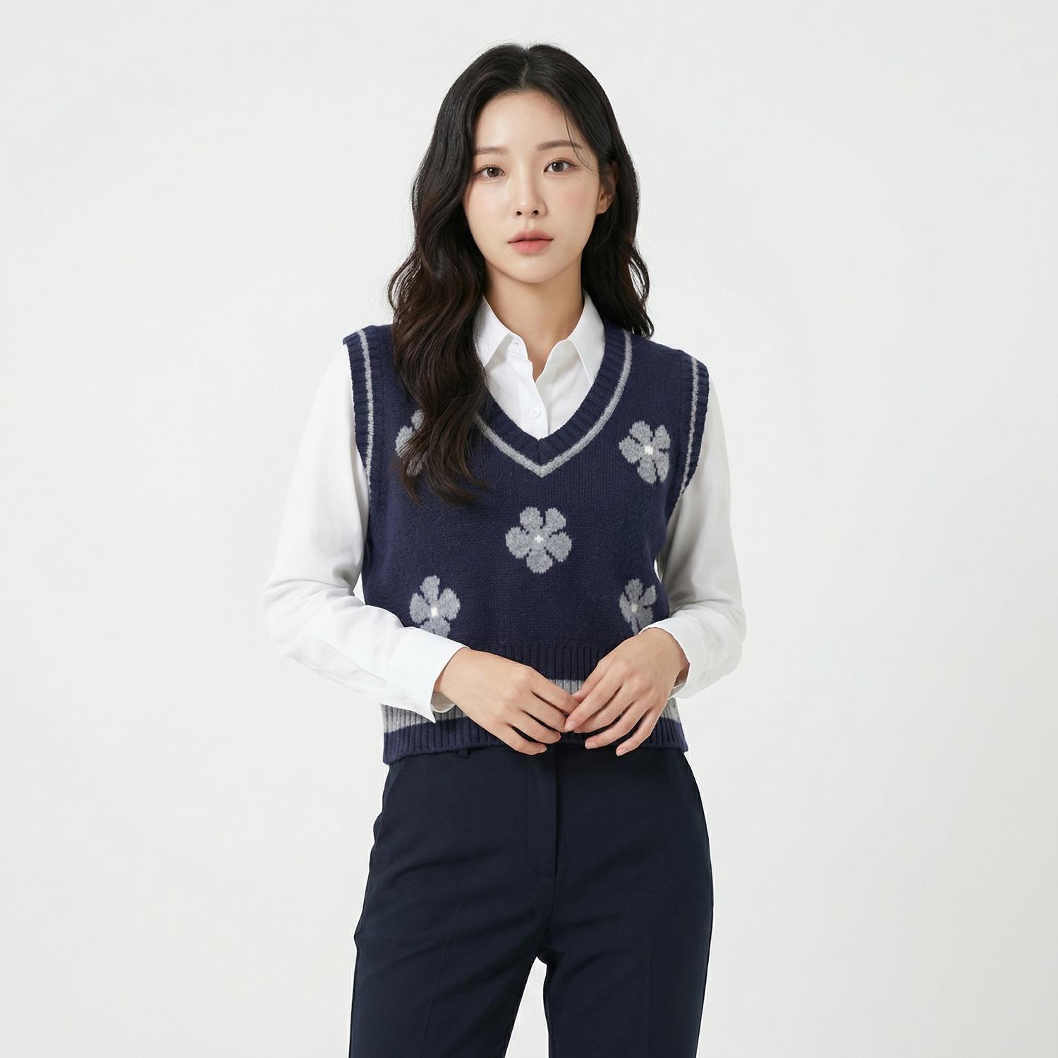 시야쥬 니트조끼 1