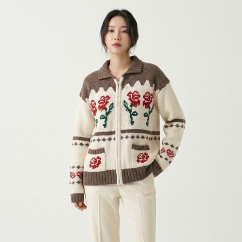레터프롬문 니트집업