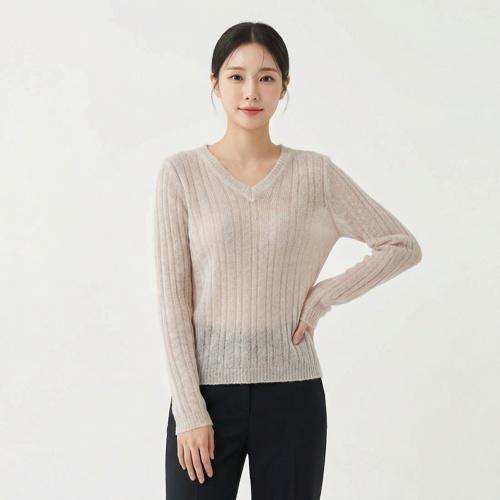 마조네 브이넥니트