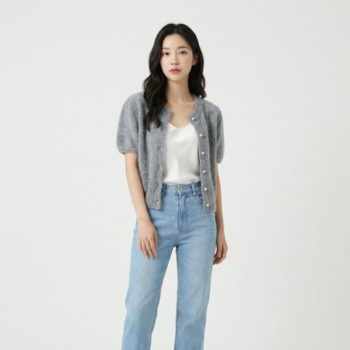 시에 라운드카디건