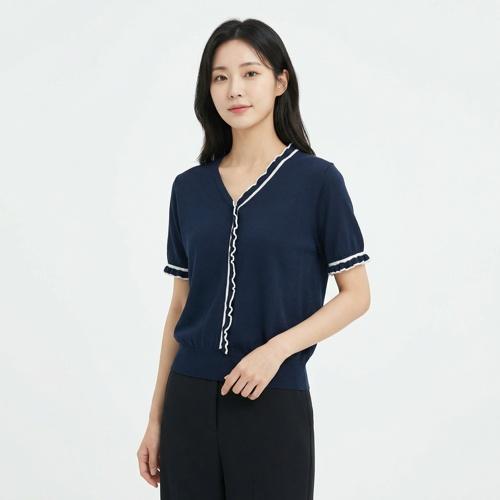 온앤온 브이넥니트
