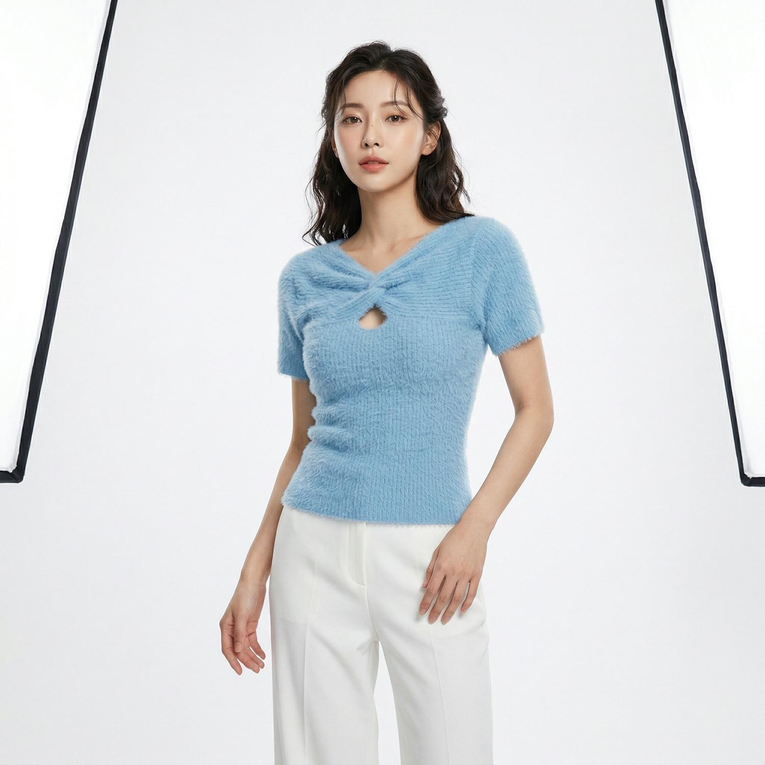 마가린 핑거스 브이넥니트 1