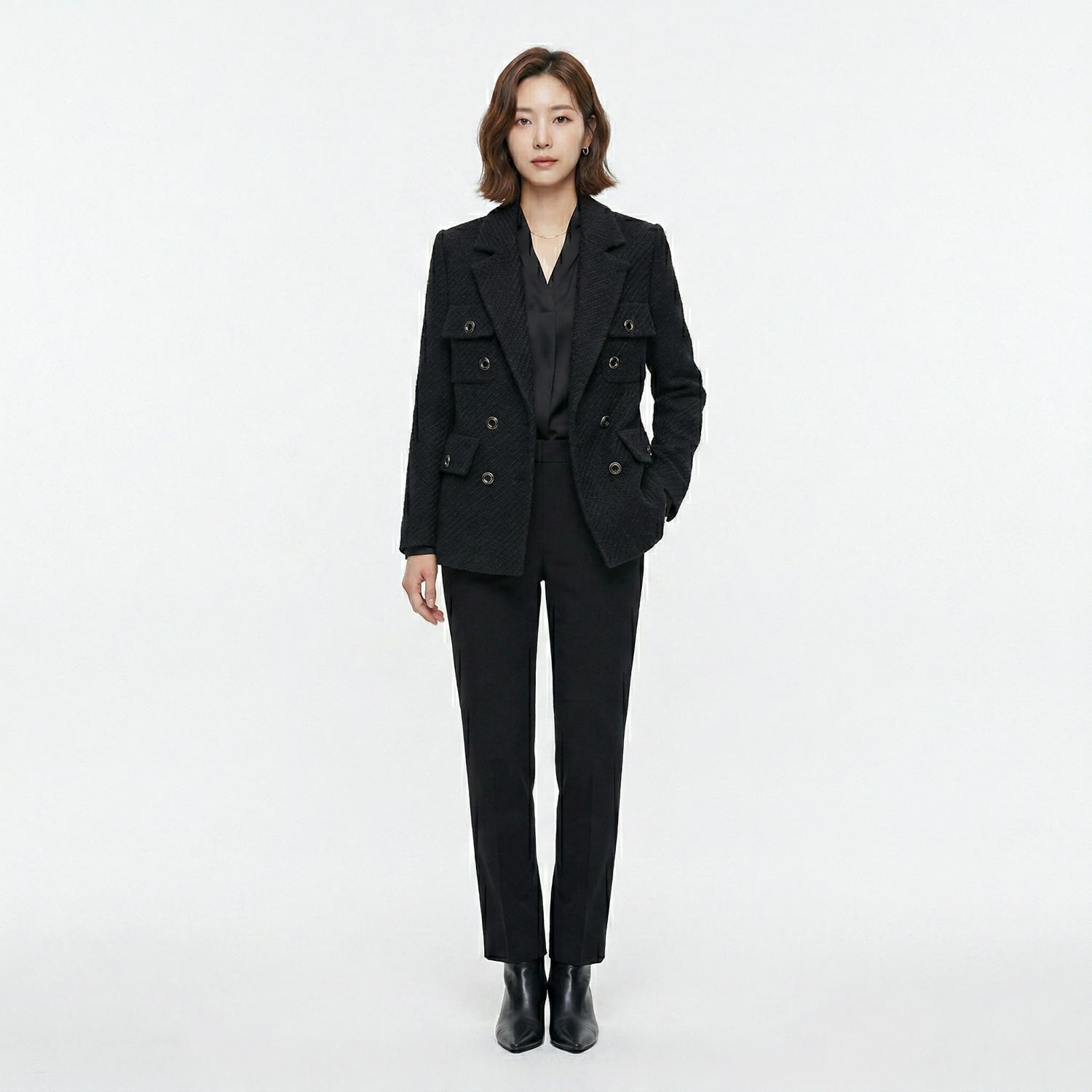 보브 트위드재킷 착용컷