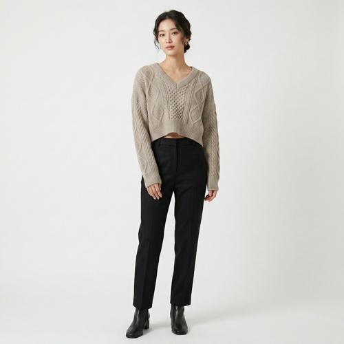 리엘 브이넥니트