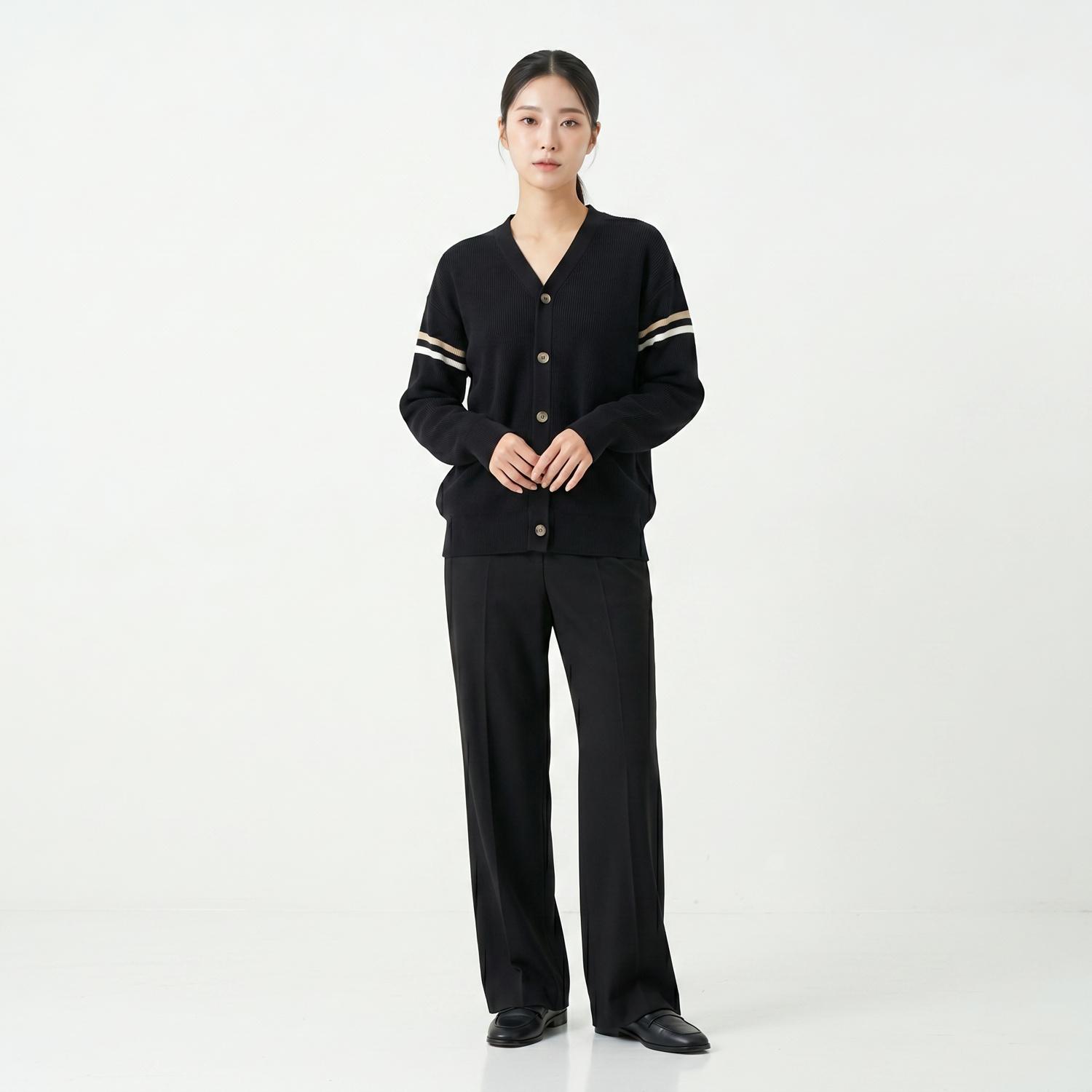 엽페 브이넥카디건 1