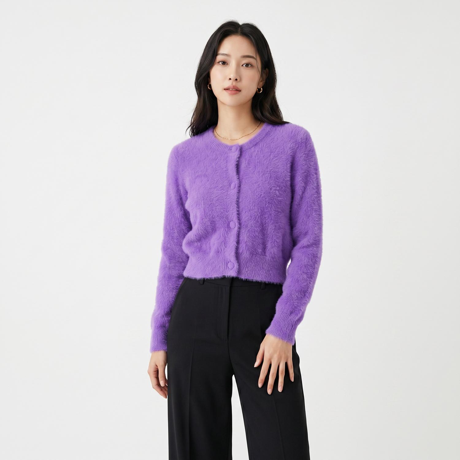 아틀리에 나인 라운드카디건 착용컷