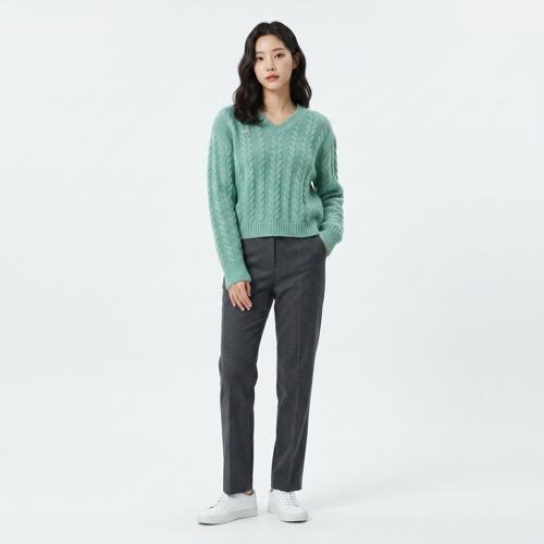 썸웨어버터 브이넥니트