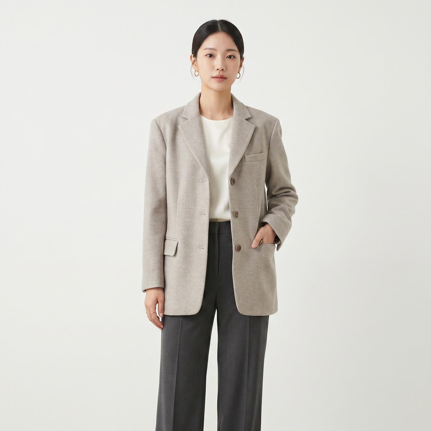 아바몰리 싱글재킷 착용컷