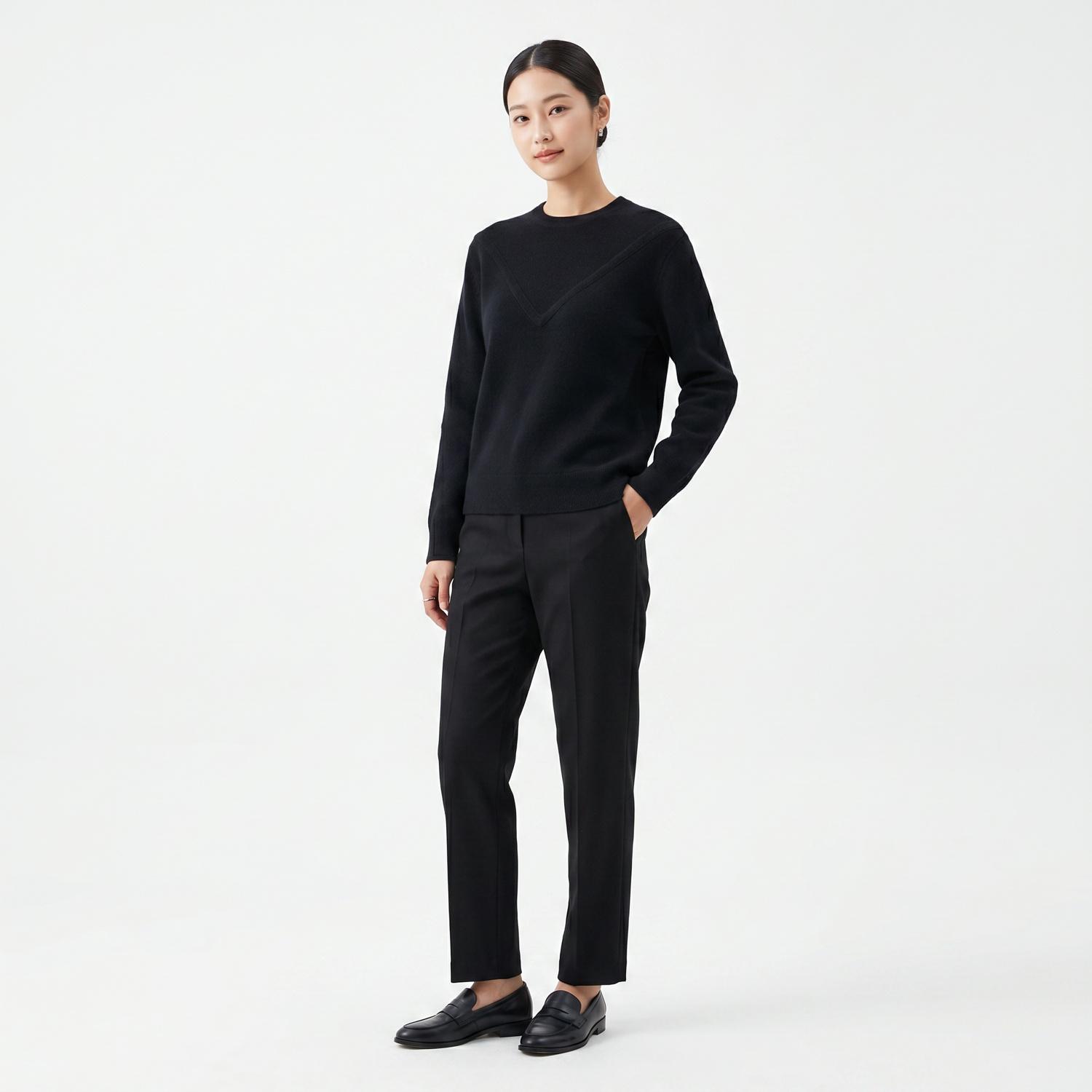 오브제 라운드니트 착용컷