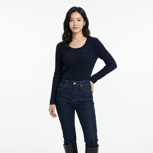 타미힐피거 라운드니트