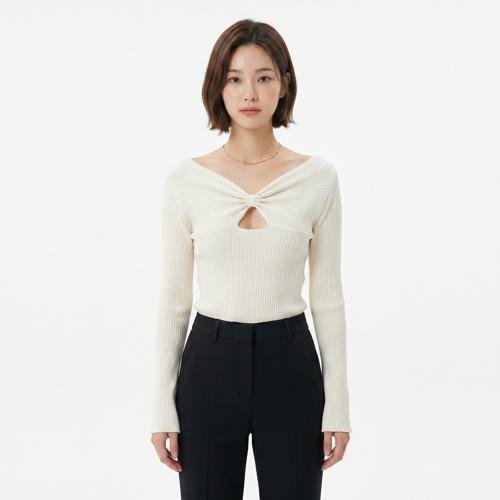 마가린 핑거스 브이넥니트