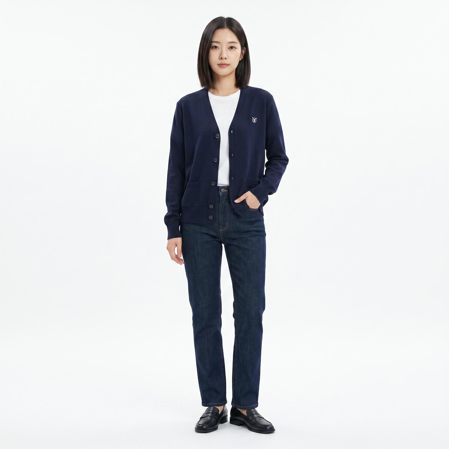 비이커 브이넥카디건 1