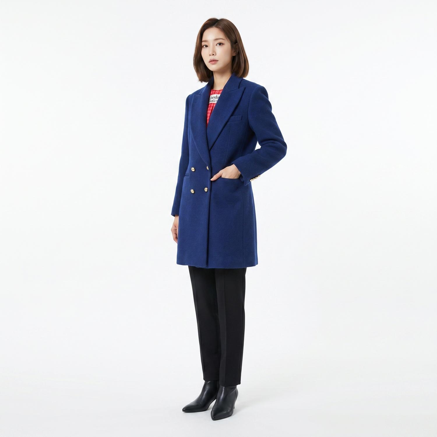 럭키슈에뜨 더블코트 착용컷