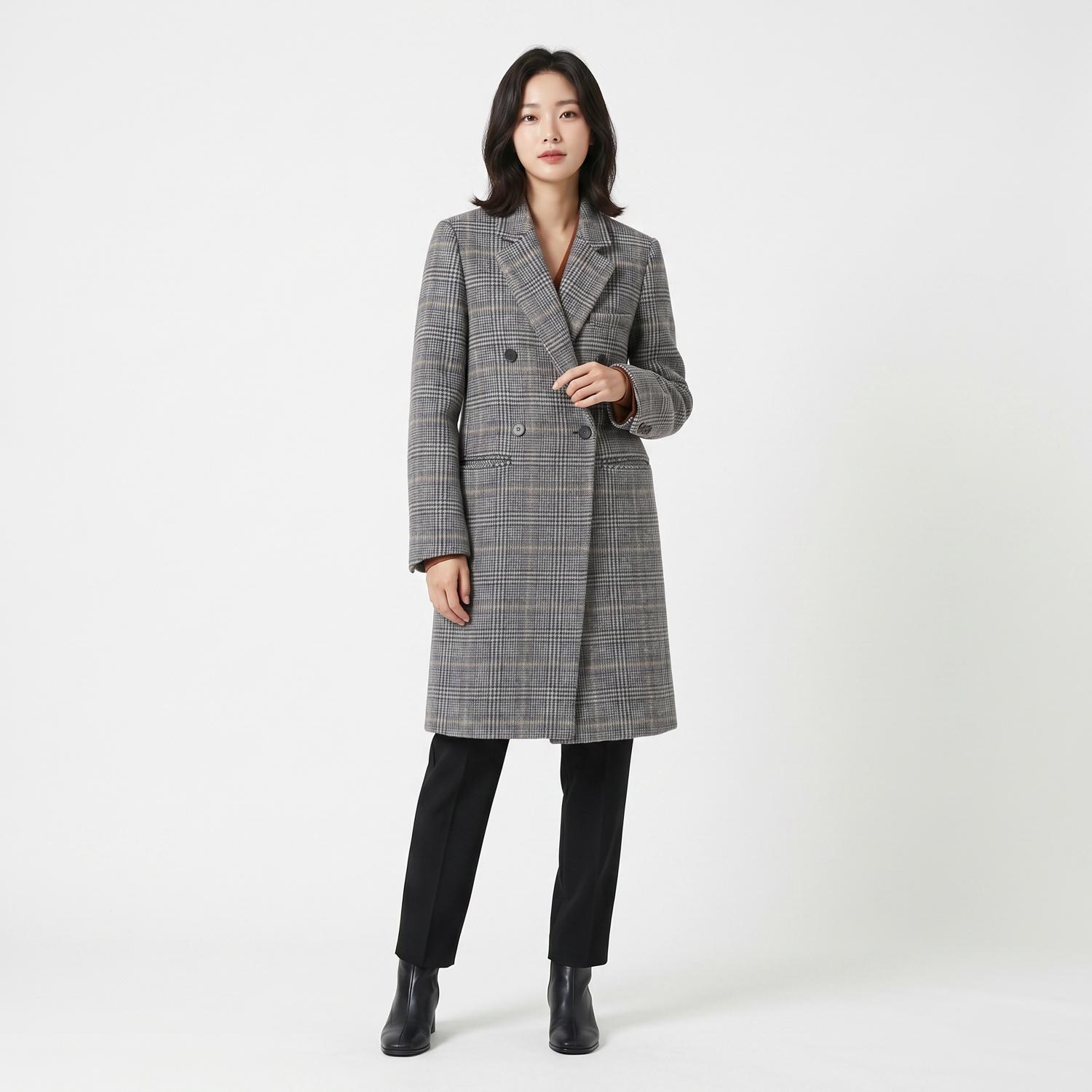 더아이잗 더블코트 착용컷