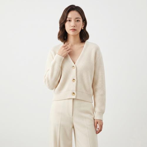 마쥬 브이넥카디건