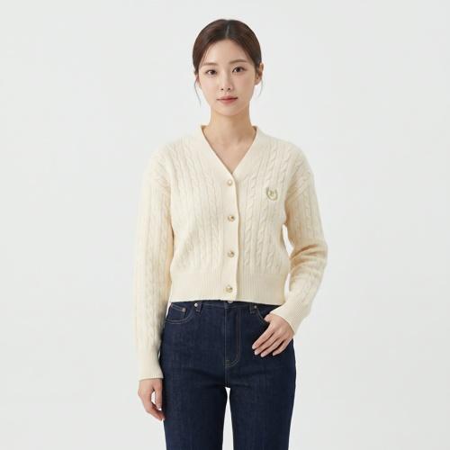 로라로라 브이넥카디건