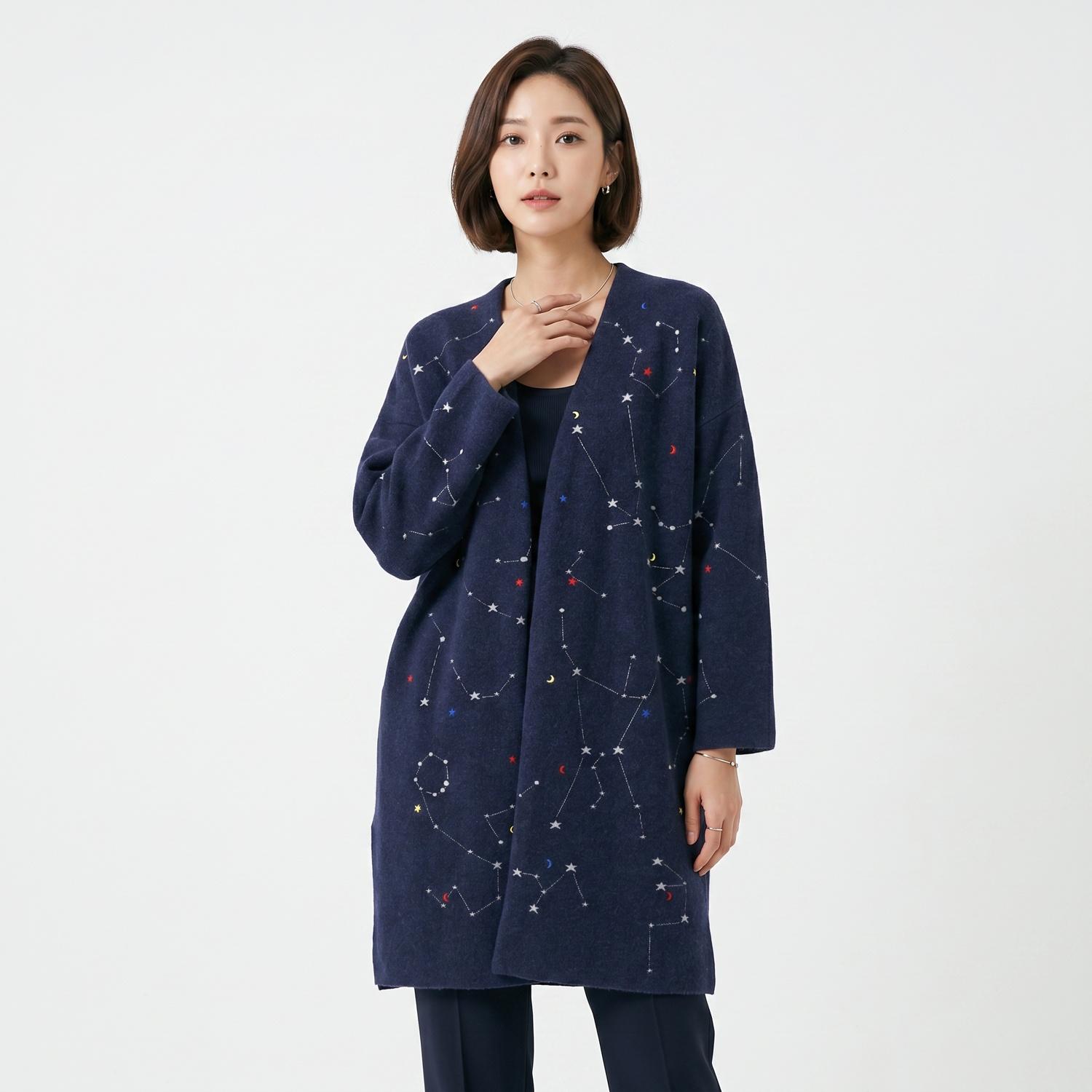 지컷 숄카디건 착용컷