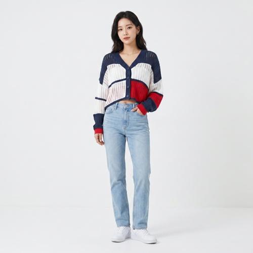 타미 진스 브이넥카디건