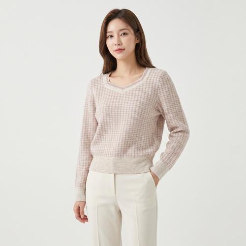 오브제 브이넥니트