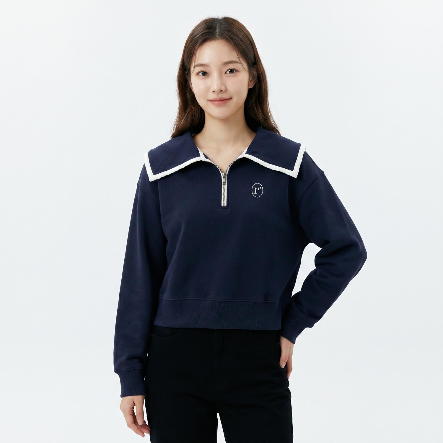 로라로라 하프집업 착용컷