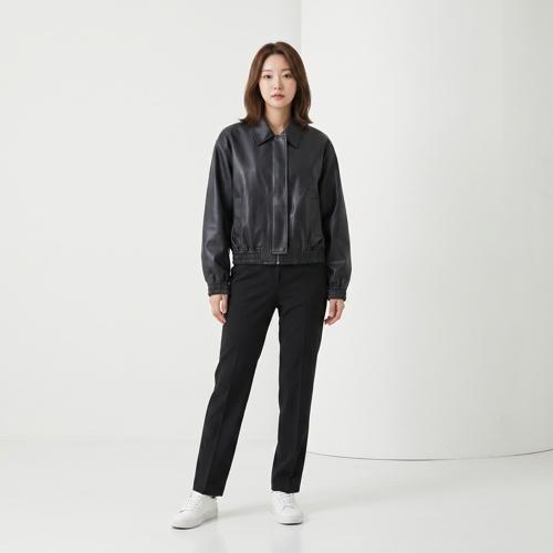 레이디볼륨 가죽재킷