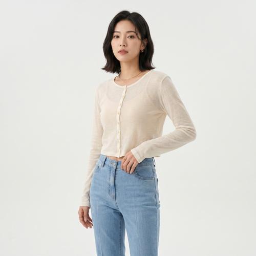오버듀플레어 라운드카디건