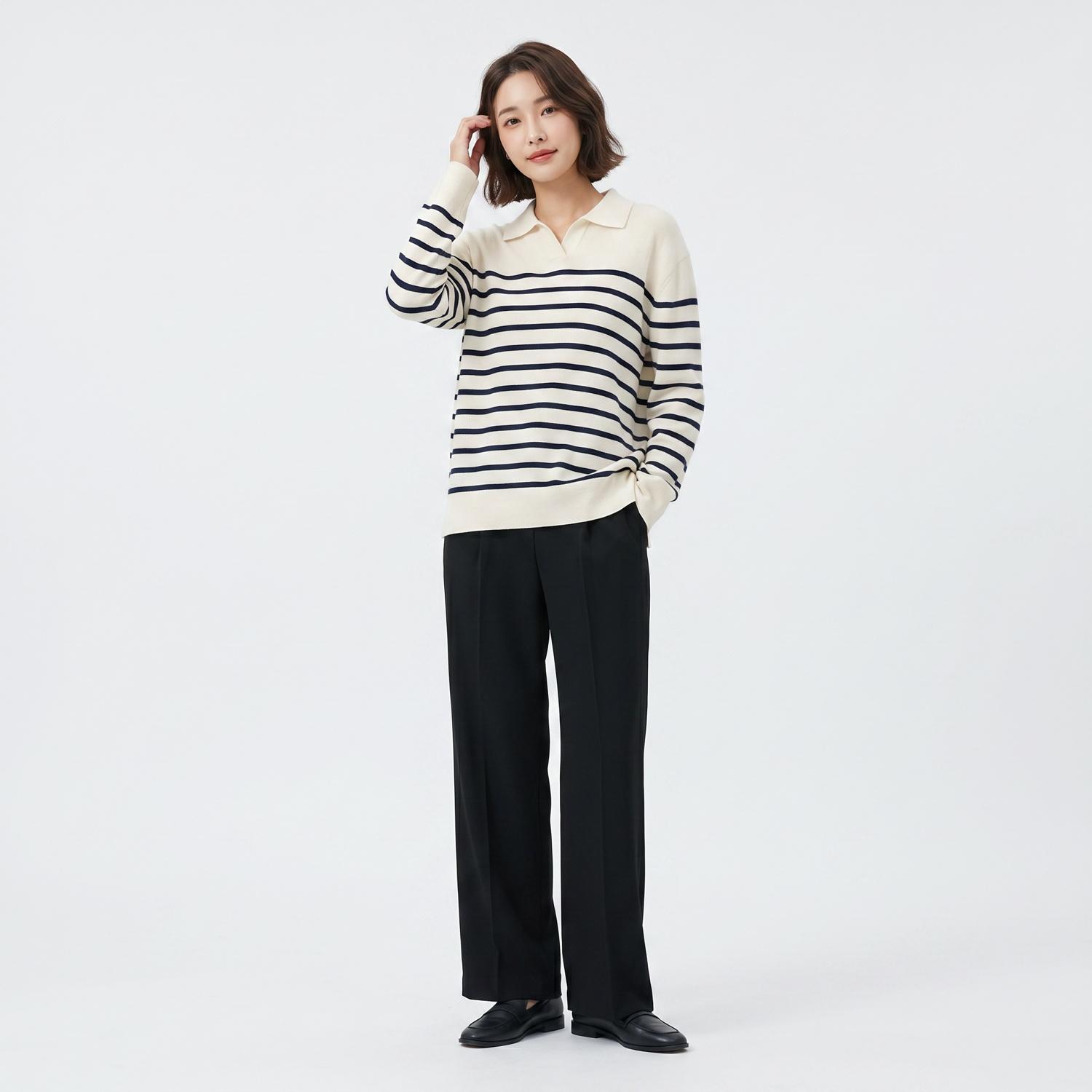 스파오 칼라니트 착용컷