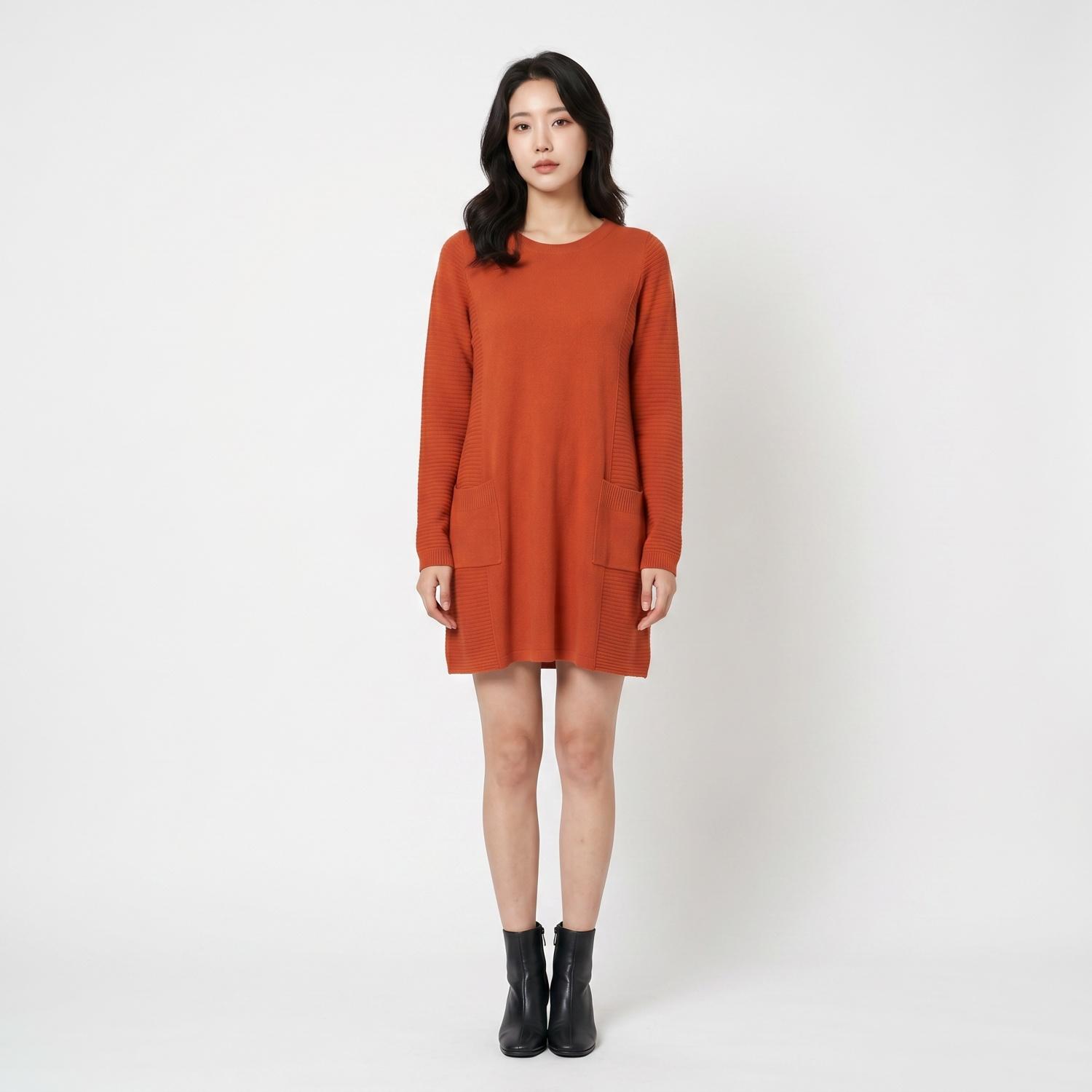 스타일 베네통 미니원피스 착용컷
