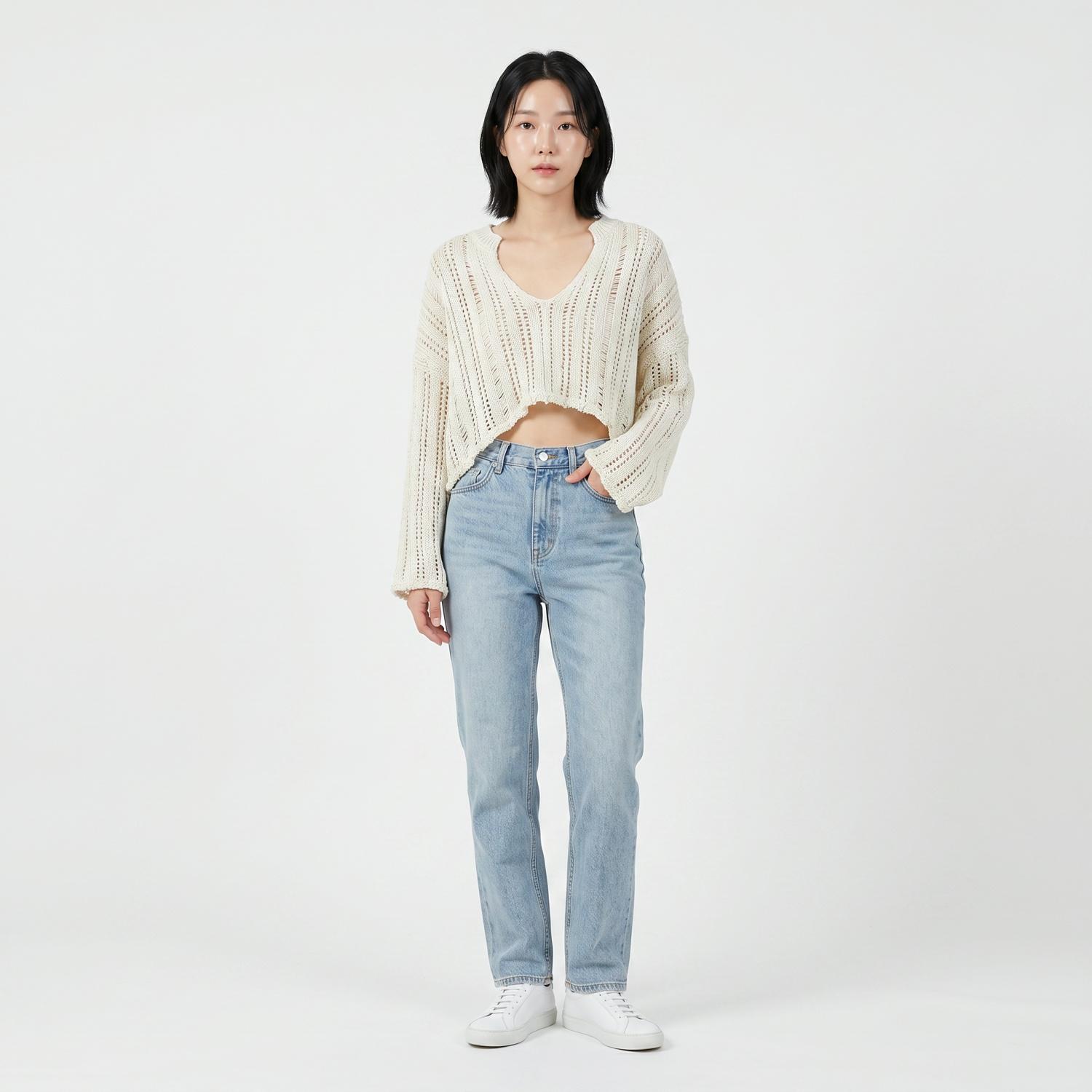 더오픈프로덕트 브이넥니트 1