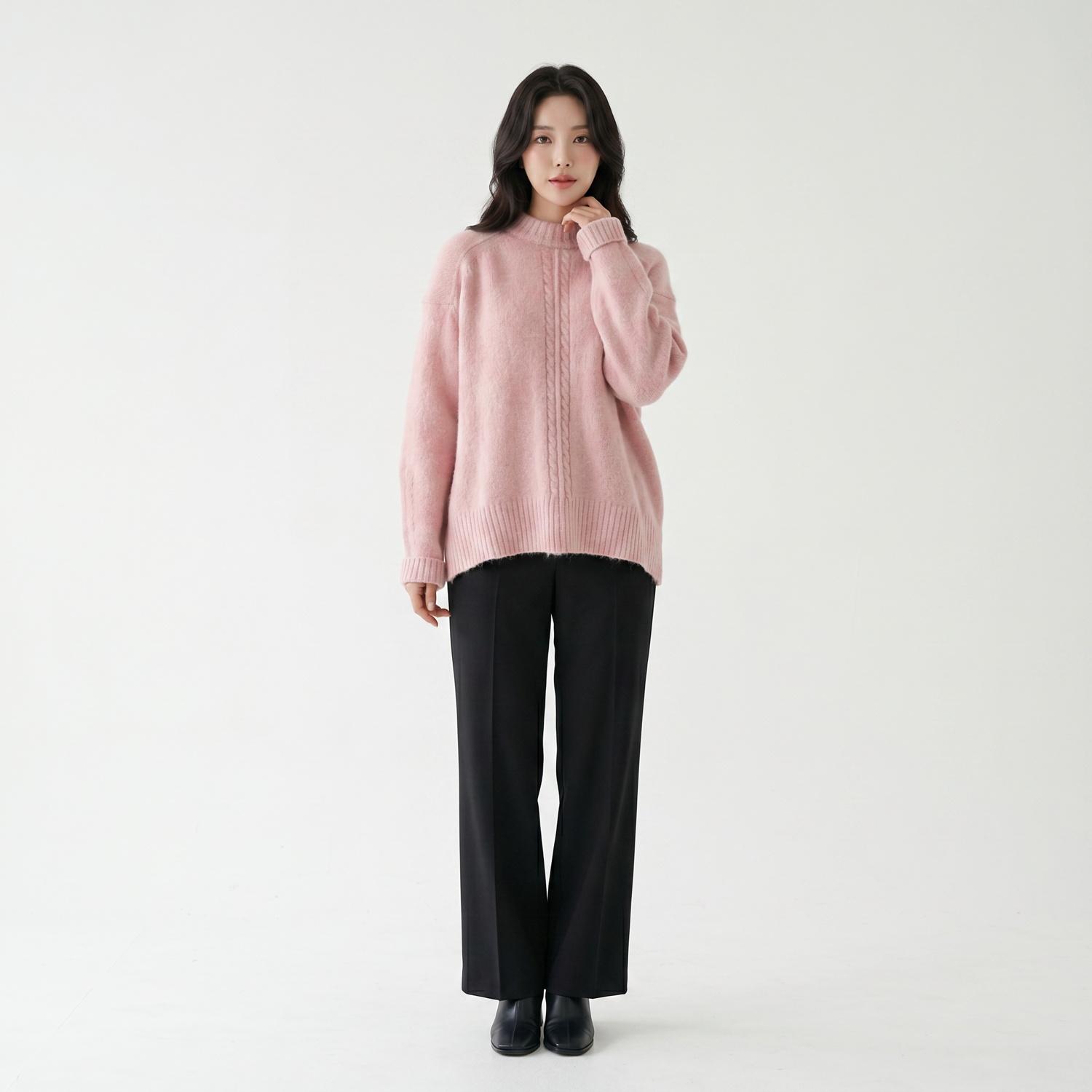 주크 라운드니트 착용컷
